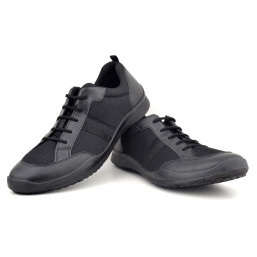 FeetScience Unisex Black Lace-Up Shoes Ace200