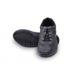 FeetScience Unisex Black Lace-Up Shoes Champion200