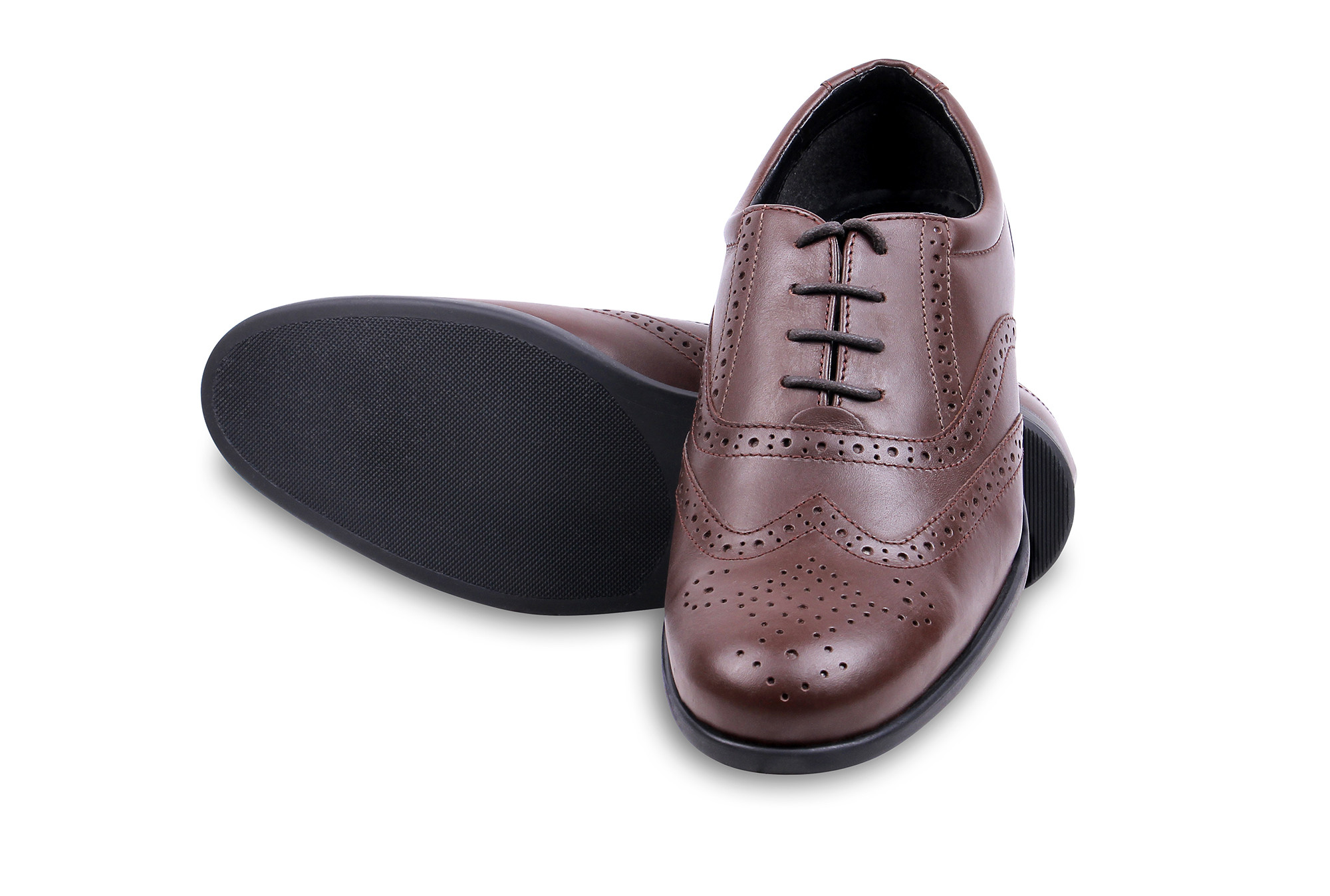 FeetScience Mens Brown Oxford Shoes Broque 100R 